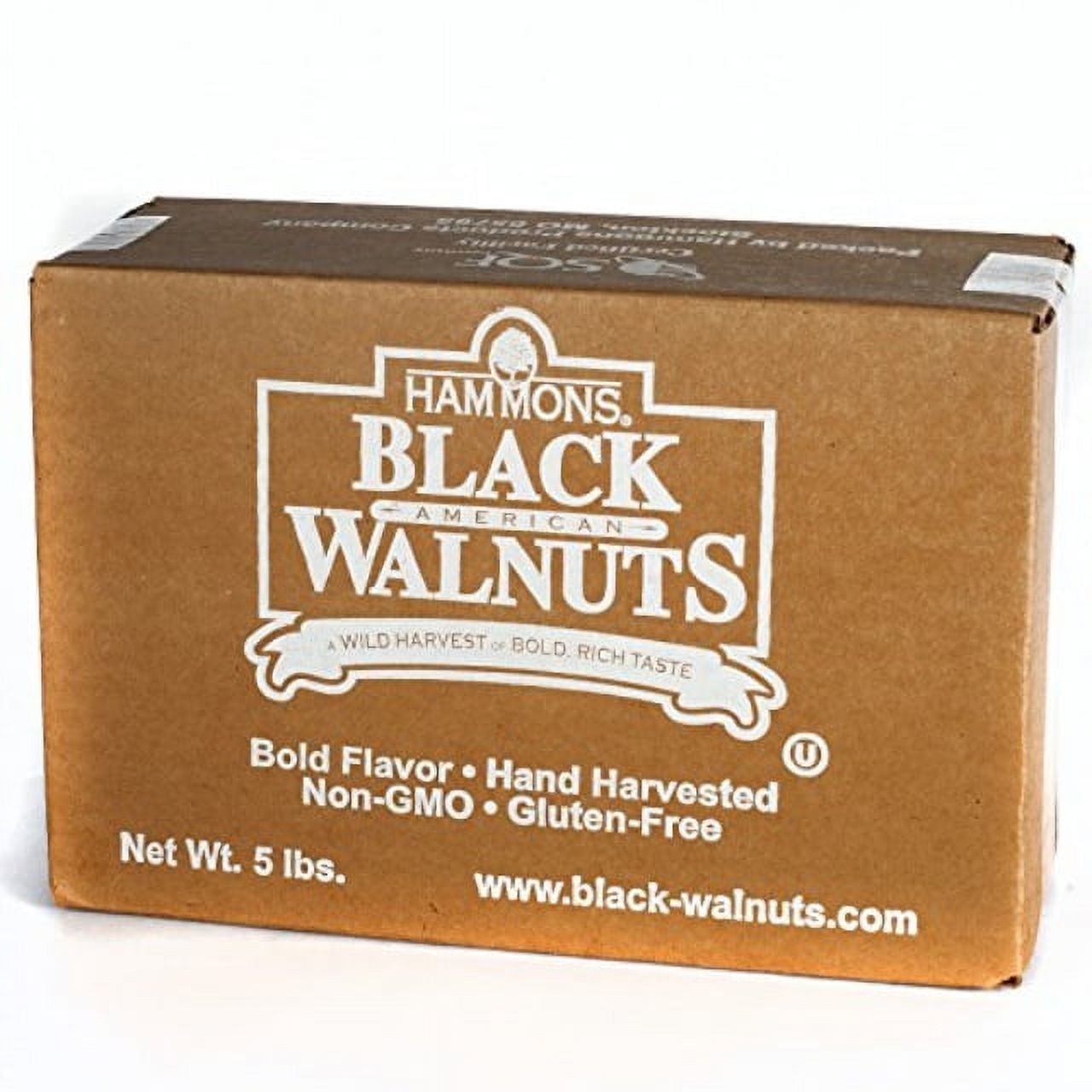 (Price/EA)Hammons Fancy Large Black Walnut Pieces 5lb, 304087