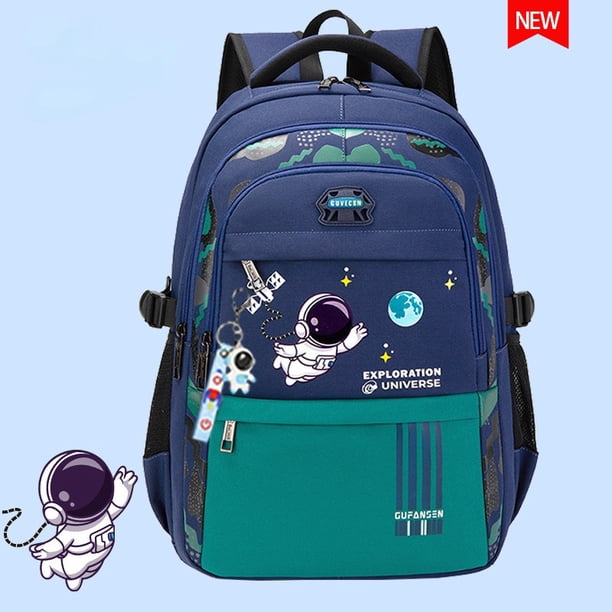 Mochila para niños Estudiantes Mochilas escolares Niños Astronauta Moda Bolsa noctilucente impermeable