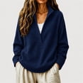 thumbnail image 6 of Comdrip Women's Long Sleeve Classic V Neck Pullover Sweater Casual Loose Fall Winter Knitted Fashion Formal Daily Wear Navy S, 6 of 7