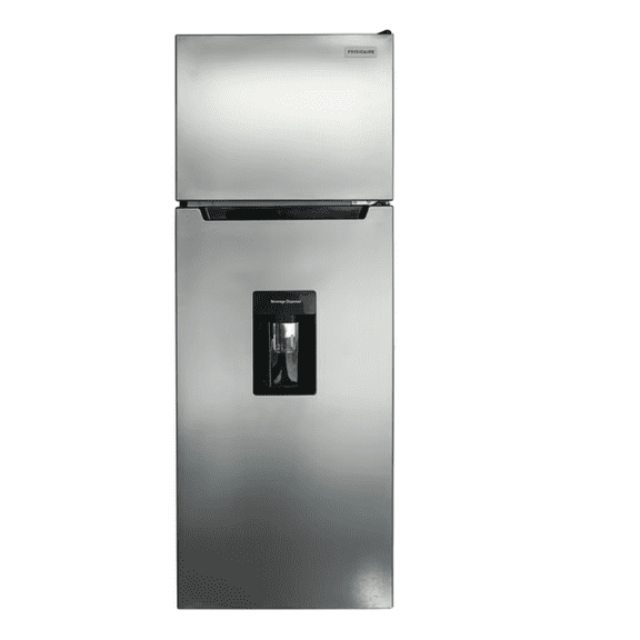 Pre-Owned Frigidaire 7.5 Cu Ft Top Freezer Refrigerator with Beverage Dispenser, Platinum Apartment Size Refrigerator for Kitchen, Office, Garage