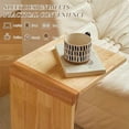 thumbnail image 3 of C Shaped End Table for Couch, Solid Wood End Table Living Room Narrow Tables for Small Spaces, Skinny Sofa Side Table with Versatile Uses as Shoe , Coffee Table, and Footstool, 3 of 9