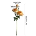 thumbnail image 2 of C French Vintage Rose Simulation Flower Stem Artificial Charcoal Rose Faux Flower Bouquet For Living Room Dining Table Vase Arrangement Wedding Home Decor, 2 of 8