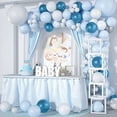 thumbnail image 2 of Decoraciones de cumpleaños para niños, arco de globos de cumpleaños, globos de boda de confeti de látex azul con herramienta de cinta para decoración de ducha de niños   JM, 2 of 5