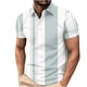 thumbnail image 1 of Camisas de Manga Corta de los Hombres Impresión Botón Casual Turndown Cuello Blusa para el Uso Diario Y Al Aire Libre, 1 of 4