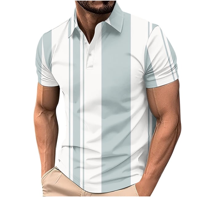Chemises pour Hommes, Chemise à Manches Courtes Décontractée à Boutons Imprimés pour Hommes