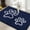 Navy Blue, variant on Buganda Door Mat for Inside, Absorbent Low Profile Doormat, Dirt Trapper for Outside Entry, Non Slip Rug with Dog Paws Prints, 20"x32", Grey