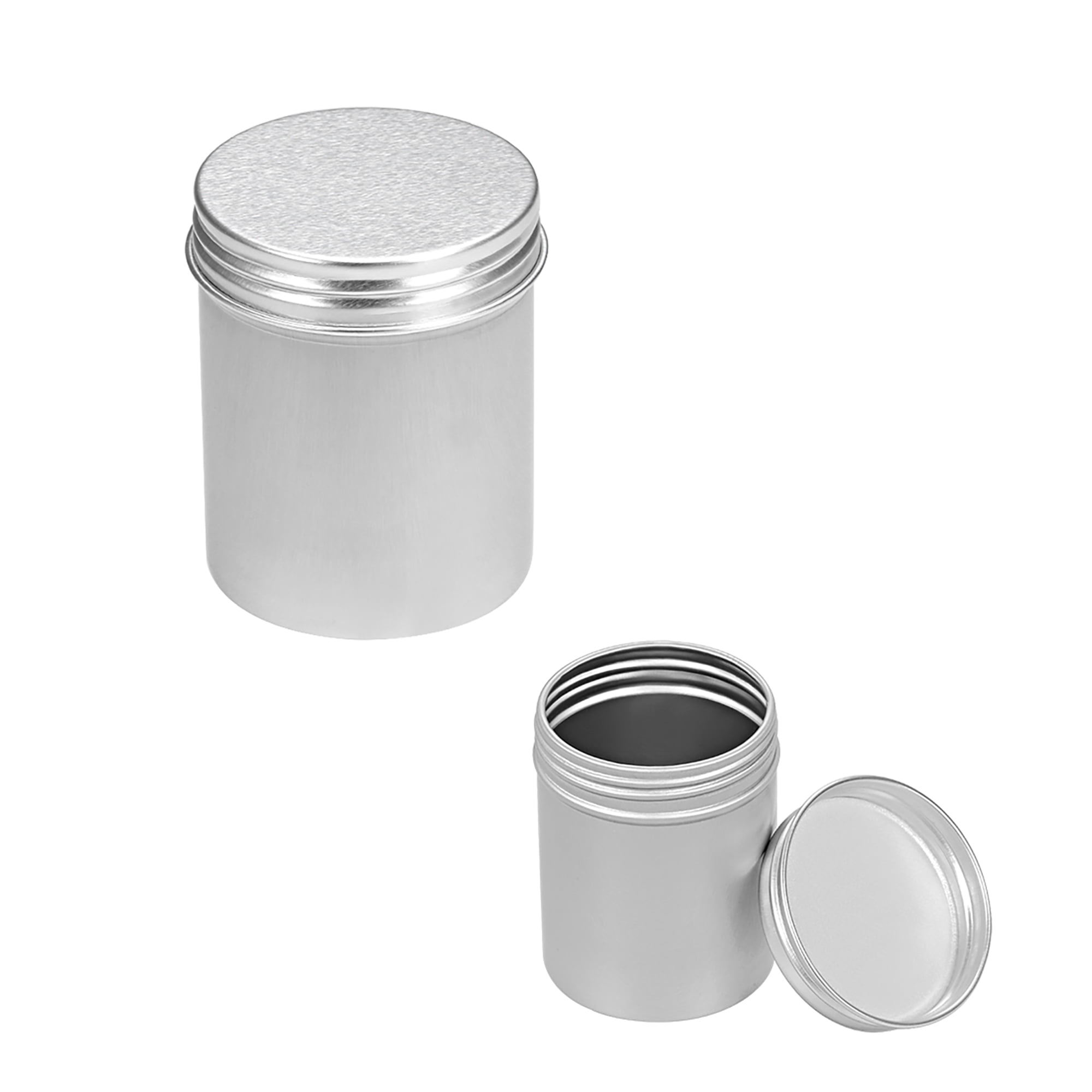Uxcell 4.4oz 130ml Screw Top Lid Round Aluminum Cans Tin Containers