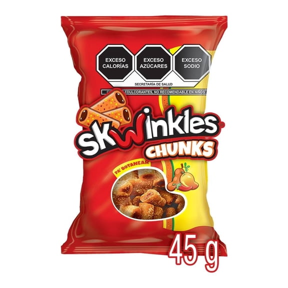 Dulce enchilado Skwinkles chunks sabor mango relleno de tamarindo 45 g