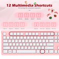 thumbnail image 4 of Teclado COLIKES CL206 con cable USB de perfil bajo, color rosa chiclet, 4 of 7