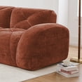 thumbnail image 5 of Aukfa Velvet Tufted Modular Sectional Sofa, 80" Boneless Loveseat for Living Room, Red, 5 of 11