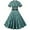 Green, variant on Women Vintage 1950s Dress Retro Cocktail Party Swing Dresses with Cap Sleeves Vintage Print Hem Dress