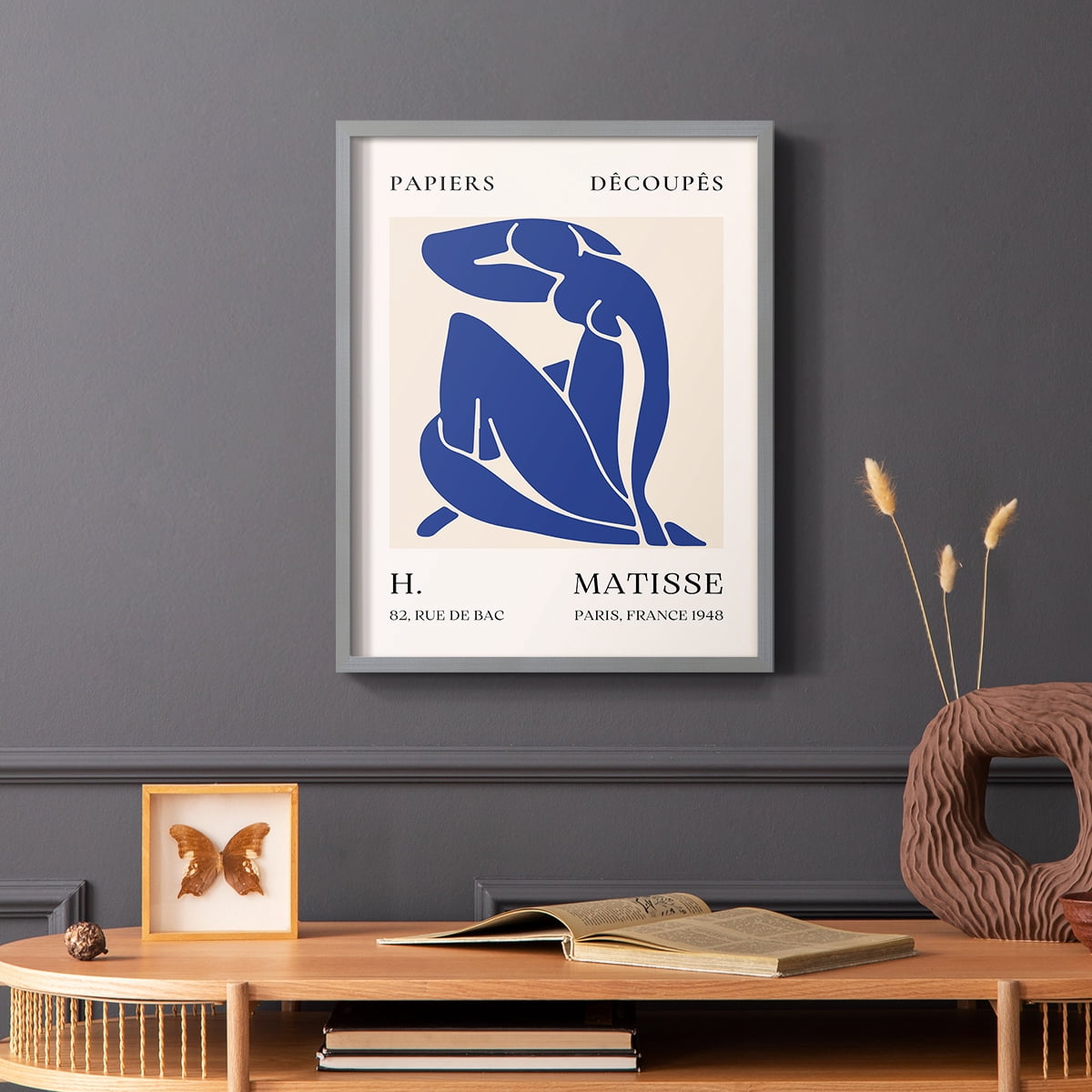 Matisse CLXVII Framed Print in Gray Solid Wood 11 x 14 Framed Print