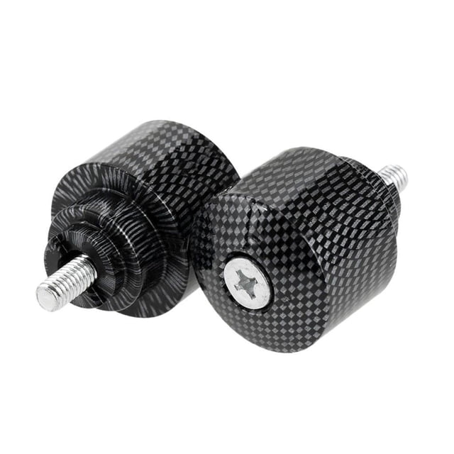Par de Extremos de Barra Peso Del Extremo Puños Del Manillar 22 Mm Universal para CBR600RR CBR1000 - Carbon Fibra Fibra de carbon Yotijar Enchufe del extremo de la barra de la motocicleta