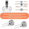 thumbnail image 4 of Universal Toilet Water Tank Snaps, 38mm, Double Flush, Pop-up Button, Standard Double Flush Button, Pack of 2, 4 of 5