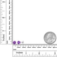 thumbnail image 6 of Gem Stone King 925 Sterling Silver Purple Zirconia Stud Earrings for Women | 3.00 Cttw | Gemstone Birthstone | Round 6MM, 6 of 6