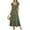 Army Green, variant on Women Summer Casual Flutter Short Sleeve V Neck Smocked Elastic Waist Tiered A Line Maxi Dress Knee Length Summer Dresses Petite Midi Dress Sleeveless for Women Summer Dresses for Women Work Tunics