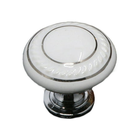 

GoFJ 35mm Single Hole Cabinet Handle Round Easy to Install Punch Installation Durable Ceramic Drawer Handle Furniture Decor