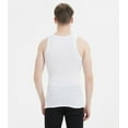 thumbnail image 2 of Comfneat Men's A-Shirts Tight Fit Tank Tops Cotton Spandex Undershirts, 6-Pack  (White, L), 2 of 4
