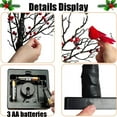 thumbnail image 5 of Christmas Glowing Tree with Cardinals, 21" Glowing Tree with Moving Cardinals, 2025 Twinkle Tree Lamp with Lighted Branches & Berries, Lighted Birch Bonsai Table Top Centerpiece for Halloween Xmas, 5 of 6