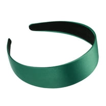 Unique Bargains Hair Headband Wide Satin Headband for Women  1.57" Wide Headband Green