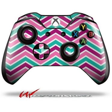 Decal Style Skin for Microsoft XBOX One Wireless Controller Zig Zag Teal Pink Purple - (CONTROLLER NOT INCLUDED)