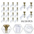 thumbnail image 5 of BUYISI Kit Glass Retainer Clips Door Improvement Moulding Plastic Mirror Clips 20PCS, 5 of 5