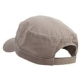 thumbnail image 3 of Nebraska Map Outline Embroidered Garment Washed Adjustable Army Cap - Khaki OSFM, 3 of 5