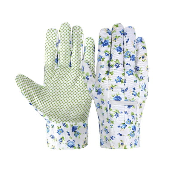 TELOLY Floral Gardening Gloves for Women/Ladies,Non-Slip Grip Garden Work Gloves,Comfortable Thorn Proof Garden Gloves