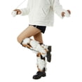 thumbnail image 2 of Faithtur Women's Anti-Slip Leg Warmers, Solid Color/Multi-Color Thicken Socks, Windproof Legs Protector, 2 of 9