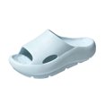 thumbnail image 2 of Sandals Arch Support Slides Forefoot Elevated Shoes Lightweight EVA Thick Sole Square Toe Non-Slip Indoor Outdoor Beach Pool Casual Comfortable Walking Slippers for Women Men Wide Feet (Blue, 36), 2 of 3