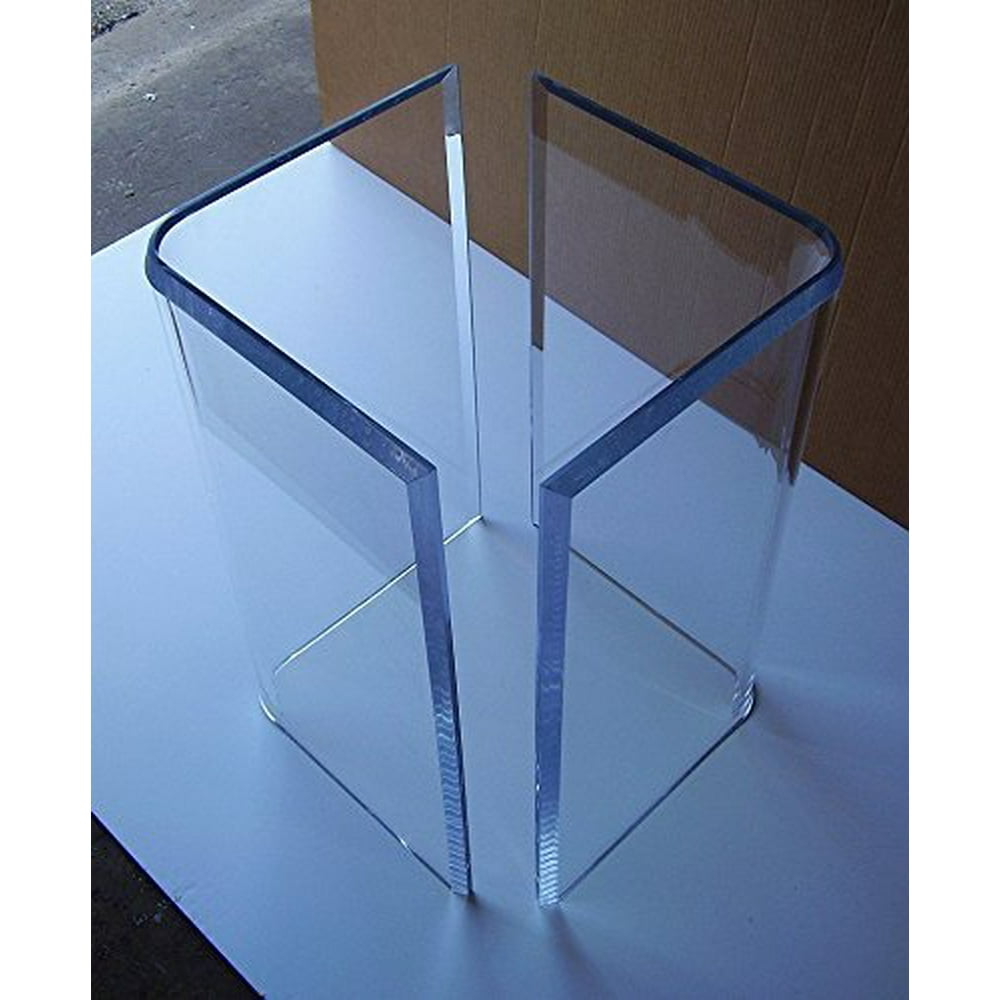 Acrylic "V's" or Boomerang DINING TABLE BASES (2) Clear Lucite