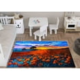 thumbnail image 4 of Office Rugs, Nursery Rugs, Salon Rugs, Floral Rugs, Filed Landscape Rugs, Red Rugs, View Rugs, Bath Rugs, Sunset Rug, Salon Decor Rugs, 1.7'x2.3' - 50x70 cm, 4 of 8
