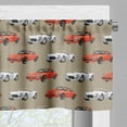 thumbnail image 5 of Ambesonne Cars Valance & Curtain, Vintage Sports Vehicle, 55"x30", Tan Orange, 5 of 6