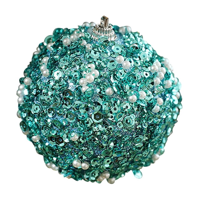 Hot6sl Ofertas de La Semana Bola de Navidad de 8 Cm, Bola Decorativa para Árbol de Navidad, Bola de Espuma con Lentejuelas, Colgante para Decoración Navideña