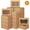 48 Pieces - Brown - 8x6x2.5in, variant on odorsTT 48 Pieces - Brown - 8x6x2.5in Bakery Boxes, Cookie Boxes, Treat Boxes with 3 Style Window, for Chocolate Strawberries Muffins Donuts and Party Favor, for Mother's Day, Wedding, Party