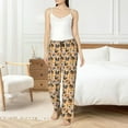 thumbnail image 4 of Fotbe Cute Dogs Head Pantalones de Pijama para Mujer, Pantalones de Dormir, Pantalones Pj con Cordón y Bolsillos-Large, 4 of 6