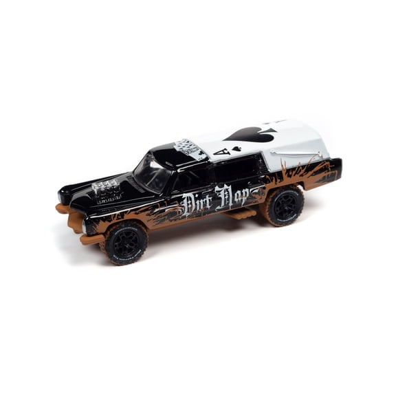 Haulin' Hearse Custom, Black - Johnny Lightning JLSP255/24A - 1/64 Scale Diecast Model Car