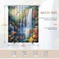 thumbnail image 6 of Waterfall Shower Curtain Rustic Floral Butterfly Forest Tropical Green Plant Lake Spring Garden Nature Landscape Bathroom Decor Set with Hooks-72"W x 96"L (Pack of 1), 6 of 7