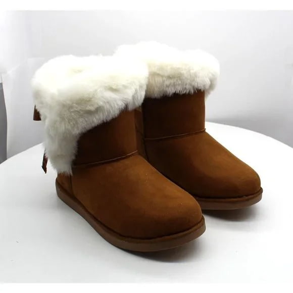 Nautica Womens Everly Cold Weather Snow Boot with Sherpa Fur Collar and Lining 
