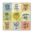 thumbnail image 1 of Modern Bandana, Hipster Monkey Camel Cat, Unisex Head and Neck Tie, by Ambesonne, 1 of 2