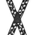 thumbnail image 3 of SuspenderStore White Music Notes On Black Suspenders - Small Pin Clip - 4 Sizes Including Big & Tall, 3 of 4