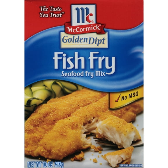 McCormick GOLDEN DIPT Fish Fry Seafood Fry Mix, 10.0 oz Box