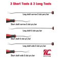 thumbnail image 2 of ROTATION 6-Piece Heavy Duty Car Vehicle Trim Clip Removal Set Door Upholstery Remover Chrome Car Door Panel, 2 of 7