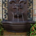 thumbnail image 4 of Sunnydaze Fontaine Murale d'Extérieur en Polystone Électrique de 33 Po H à Motif de Lys Français, Fini Fer, 4 of 7