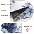 thumbnail image 6 of 3'x5' Area Rugs, Blue Floral Art Indoor Outdoor Area Rug for Living Room Bedroom, Watercolor Botanical Spring Flowers Washable Bathroom Rugs Kitchen Floor Carpet Mats Home Decor Aesthetic, 6 of 8