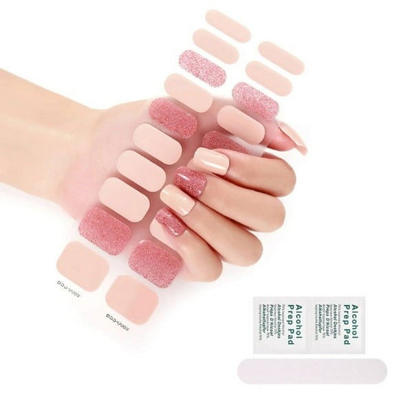 Yiran 20-Finger Gel Nail Sticker Set, BSS89