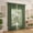 Green, variant on Zhuge 2‑Pack Dark Orange Ruffled‑Edge Window Drapery Panels, 86.61x55.12in Semi‑Sheer Window Treatment, Rustic Farmhouse Cottage‑Style Curtains for Bedroom Interiors