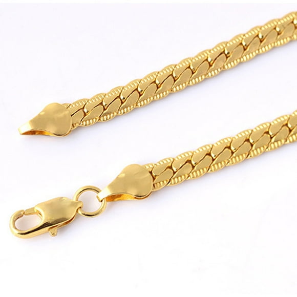 EGNMCR Bangles Unisex Men's Punk Gold Bracelet Chain Wristband Bangle Hip Hop Jewelry Bracelet