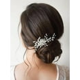 thumbnail image 4 of Wedding Hair Comb Pearl Bride Hair Pins Flower Hair Piece Rhinestone Bridal Hair Accessories for Women and Girls, 4 of 4