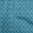 thumbnail image 1 of oneOone Silk Tabby Teal Blue Fabric Mandala Craft Projects Decor Fabric Printed By The Yard 42 Inch Wide, 1 of 5